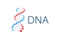 DNA strand symbol. DNA genetics. Vector illustration. Royalty Free Stock Photo